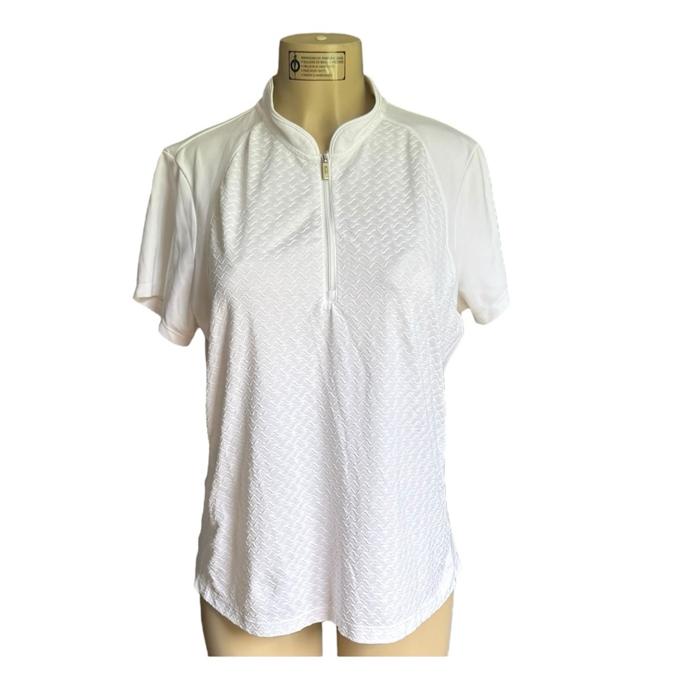 Izod White PerformX Cool FX Zip-Up Shirt in Size Extra Large